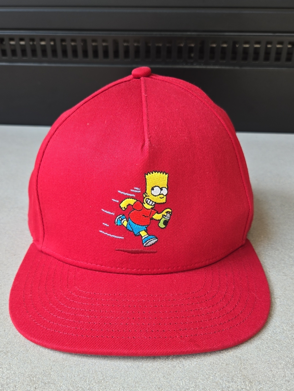 Vans X Off The Wall Simpsons El Barto Red Baseball Hat New Adjustable Snap Back